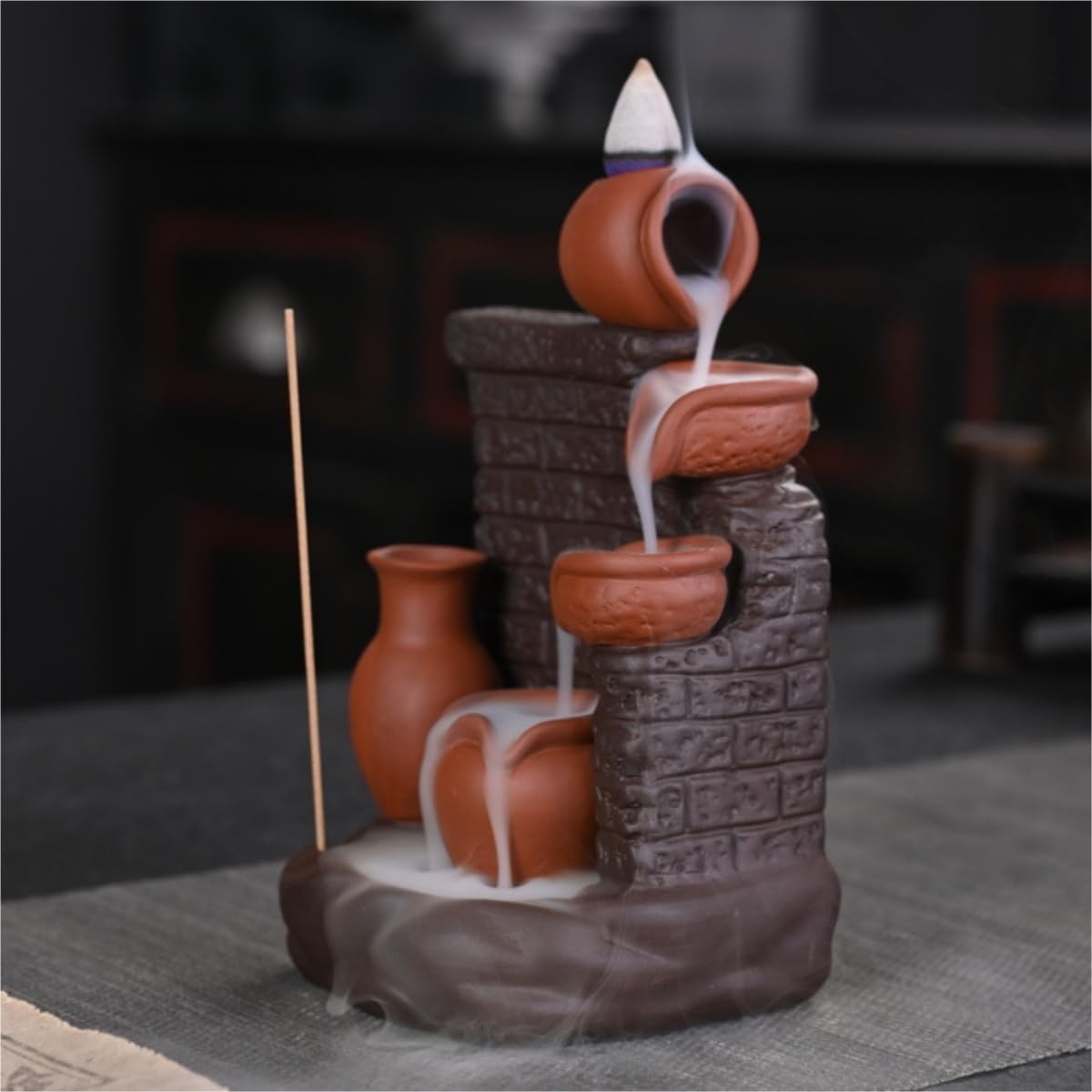 Porta Incenso Bruciatore Incenso Bruciatore Di Incenso Di Riflusso Di Incenso Linea Di Ceramica Arredamento Creativo In Ceramica Sabbia Viola Portaincenso Per Famiglia