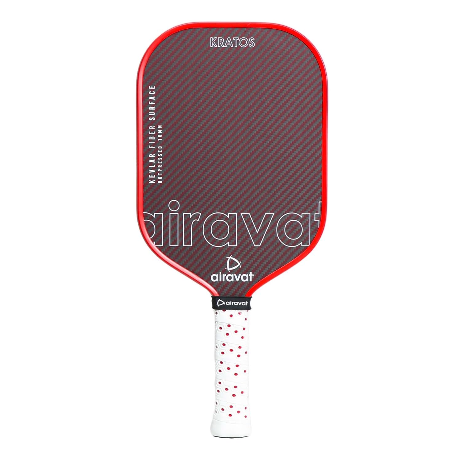 Airavat Kratos 7413 Pickleball Paddle - 16mm Carbon Fiber Face | Polymer Core for Power & Control | USAPA Approved | Spin-Tech Surface | Premium Cushion Grip | Tournament Ready (Red)-image-27