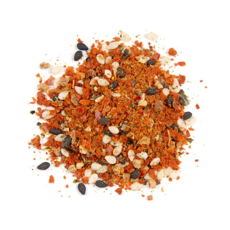 NY Spice Shop Shichimi Togarashi Japanese 7 Spice Blend - 8 Ounce Traditional Chili Pepper Seasoning with Sesame Orange Peel Seaweed & Ginger - Versatile for Ramen Rice Grilled Meats & Soups