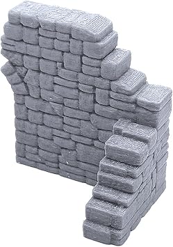 EnderToys Ruined Stone Walls (Set A) - DND Terrain & Scenery for 28mm Tabletop Miniatures