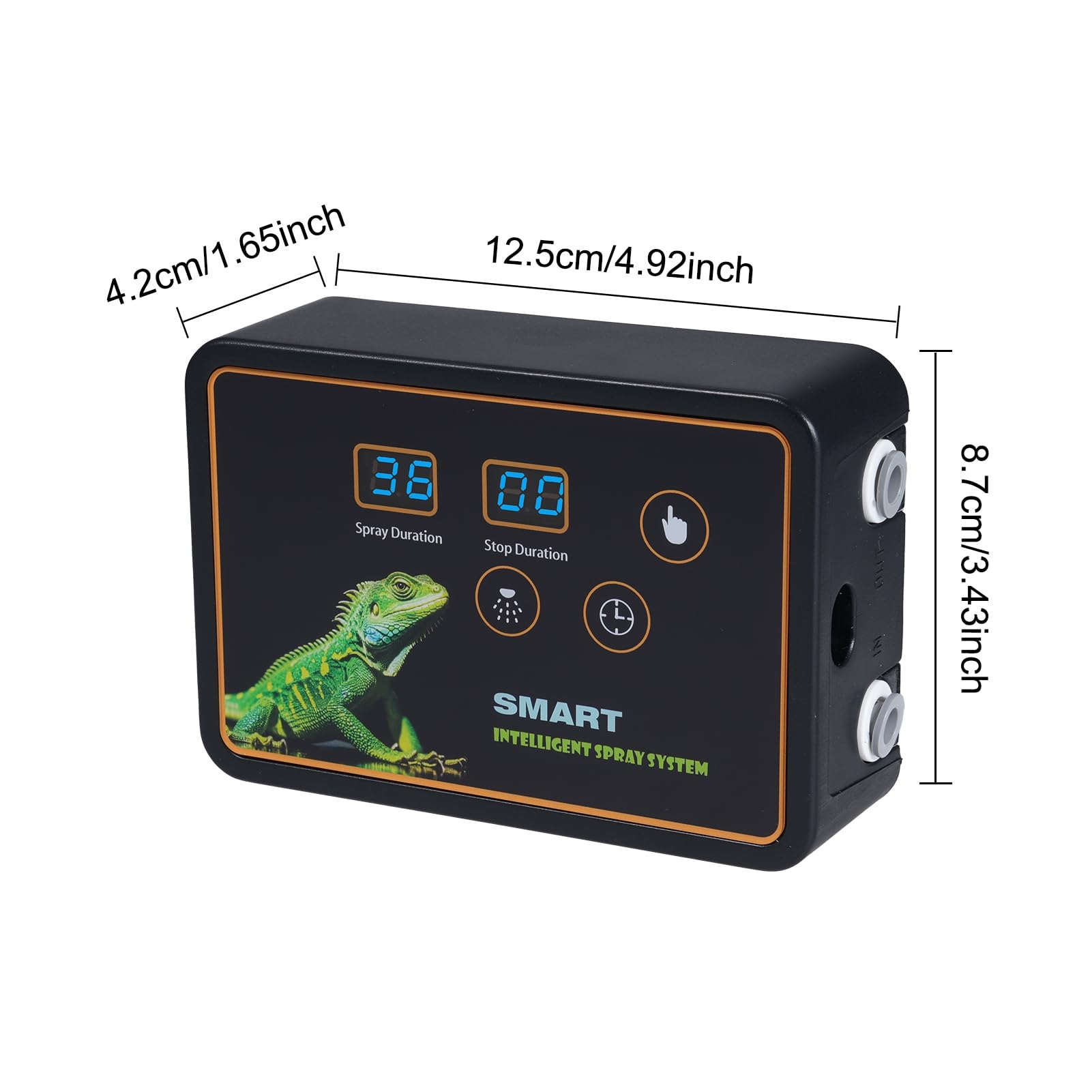 Eacam de Nebulización Inteligente para Reptiles, Boquillas de Pulverización Eficientes, Gancho Ajustable, Pulverización Temporizada para Tanque, Serpiente, Lagarto, (Enchufe europeo)