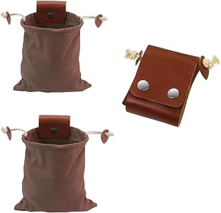 2PCS Camping Foraging Bag Canvas Collapsible Mushroom Storage Bags Collapsible Belt Bag for Hiking Beachcombing Treasures Flowers Mushrooms Seashells Handmade