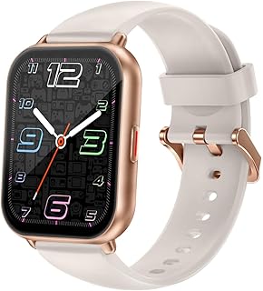 RUIMEN スマートウォッチ iPhone アンドロイド対応 通話機能付き Smart Watch 歩数計 腕時計 着信＆メッセージ通知 懐中電灯 天気予報 音楽制御 100+種類運動モード 文字盤 IP68防水 長持ちバッテリー ストップウォッチ 目覚まし時計 長座注意 スマホ探す 日本語説明書 交換バンド付属