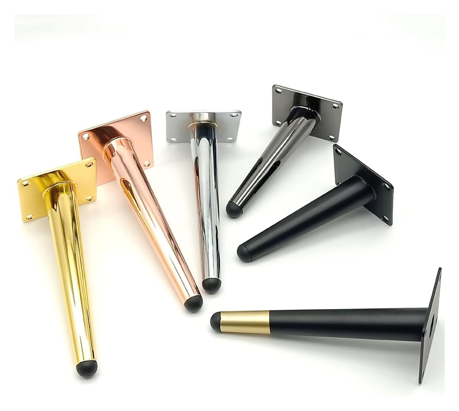 NMDCDH 4 Meubelpoten,Meubelvoeten Hardware Meubels Accessoires Rechte Conische Meubels Voeten Metalen Meubels Ondersteuning Voeten Bank Been Kabinet Voeten Tafelbenen Voet Van Bed,G