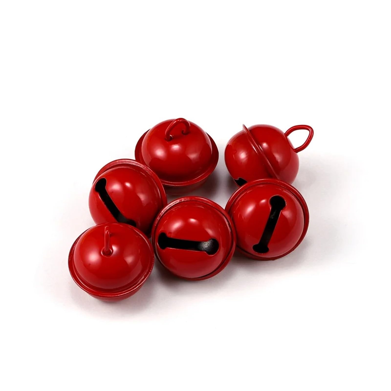 Christmas Bells 10Pcs Jingle Bells Aluminum Loose Beads Christmas Bell Pet Charm Festival Party Decoration Craft Accessories for Festival And Party Holiday Decorations
