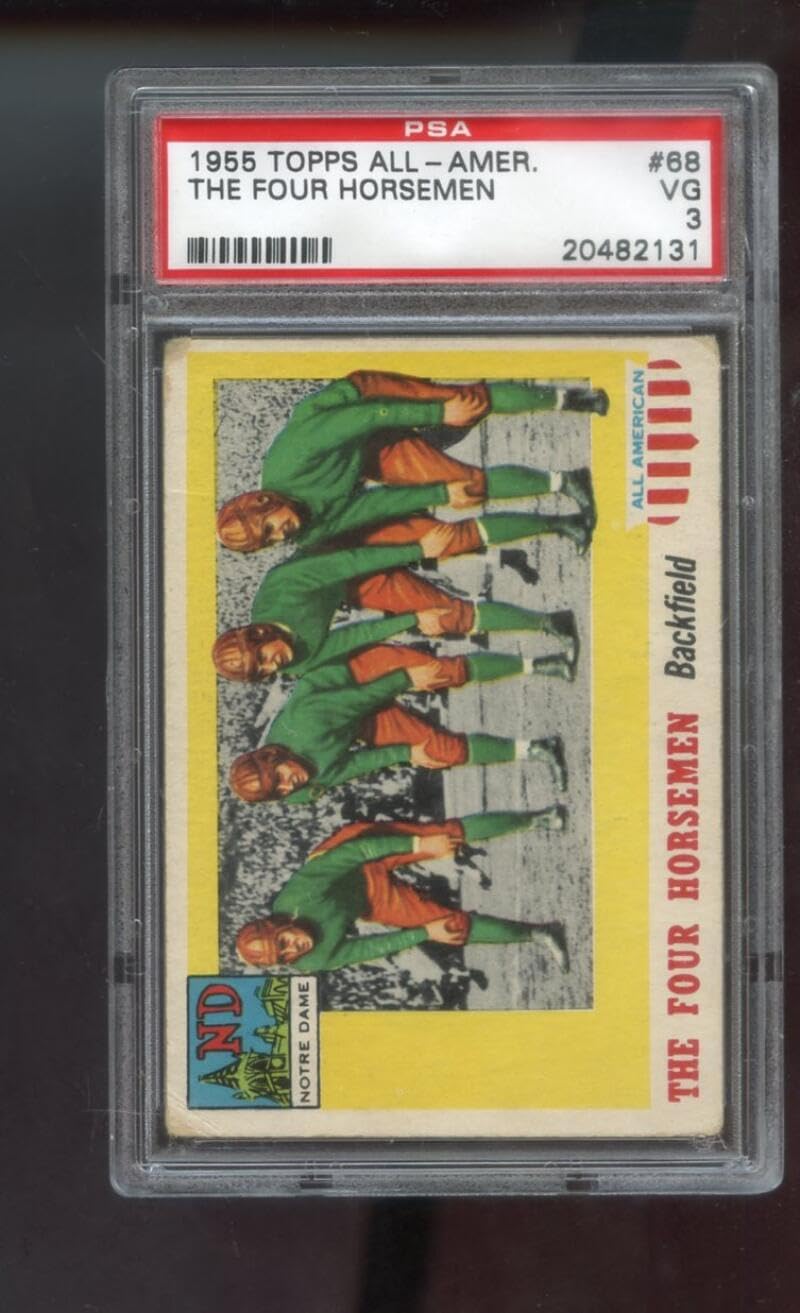1955 Topps All-American #68 The Four Horsemen PSA 3 Graded Football Card Notre Dame