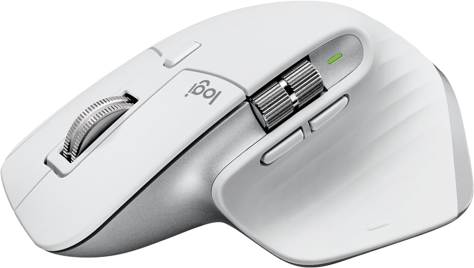 MX Master 3S - Wireless Performance Mouse with Ultra-fast Scrolling, Ergo, 8K DPI, Track on Glass, Quiet Clicks, USB-C, Bluetooth, Windows, Linux, Chrome - Pale Grey