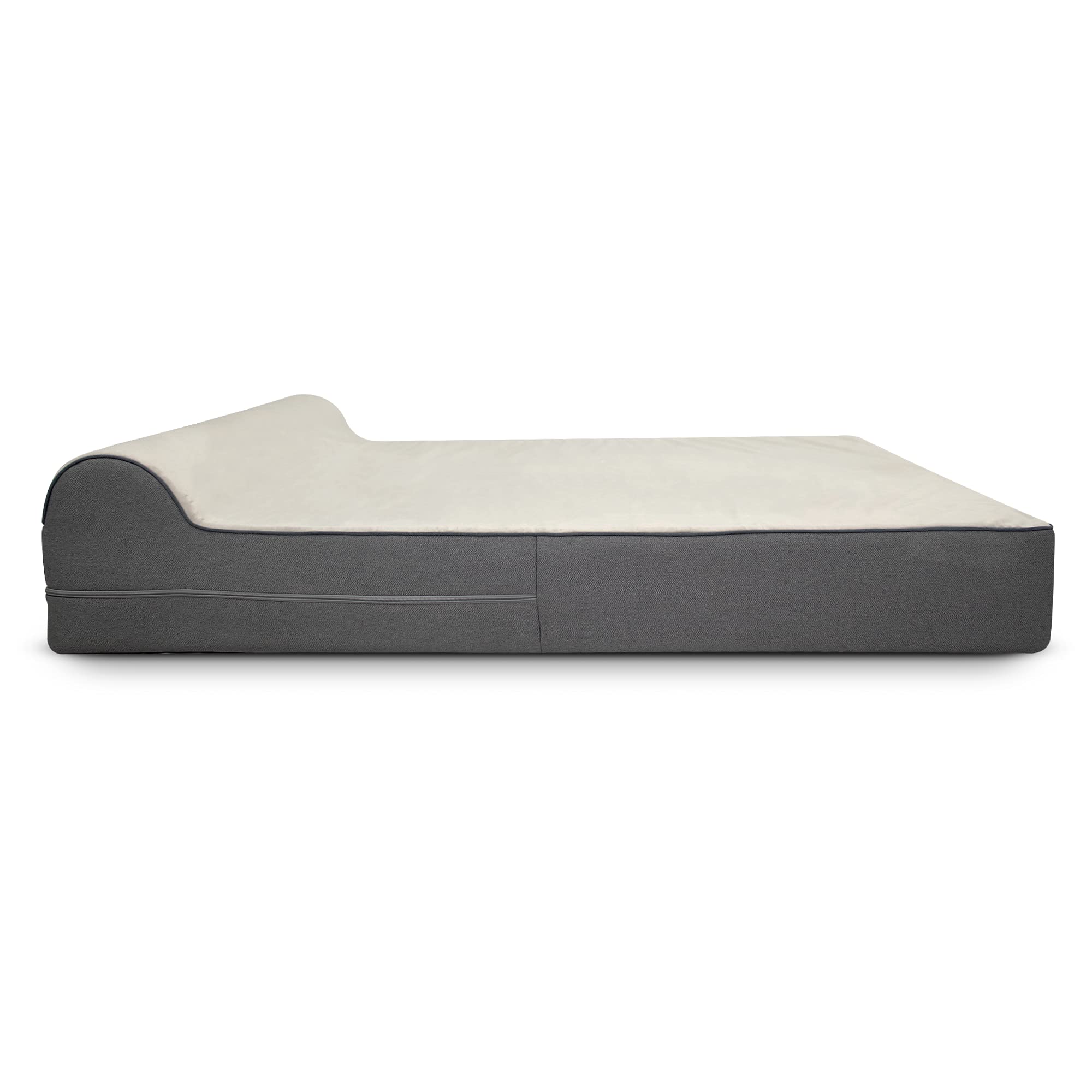 KOPEKS Copertura di ricambio per letto per cani in memory foam, a prova di masticazione, extra large (dimensioni Jumbo), grigio deluxe