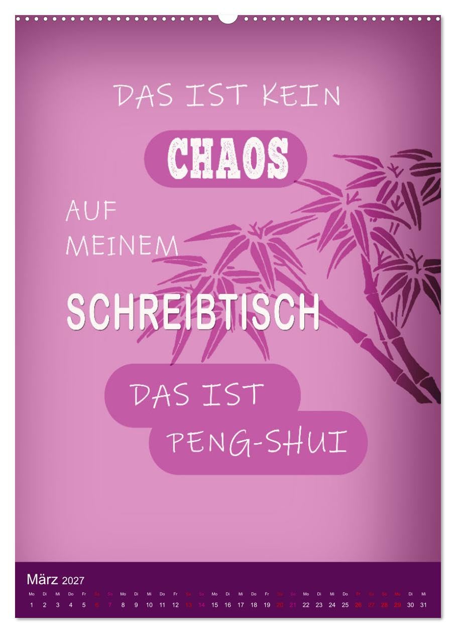 CALVENDO - Büro und so... (Wandkalender 2027 DIN A2 hoch), Monatskalender: Humorige Spüche und Stoßseufzer am Arbeitsplatz.
