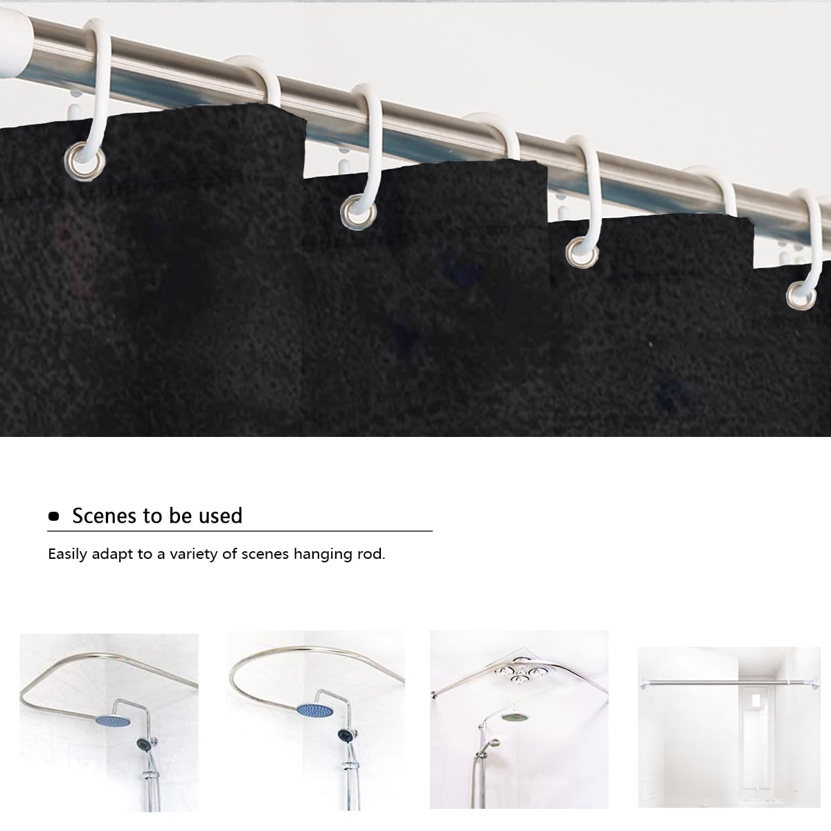 Rideau de douche pour oiseaux style minimaliste avec crochets 150x200cm