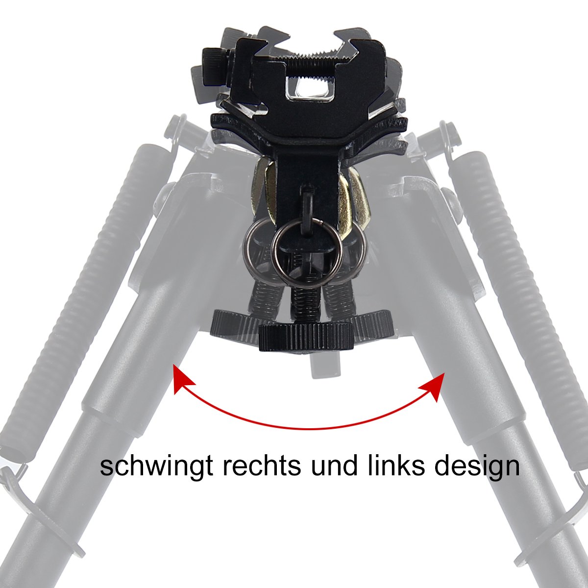 Fucile da caccia tattico da 6-9 pollici Bipod regolabile in altezza Girevole Spring Spring Style con adattatore