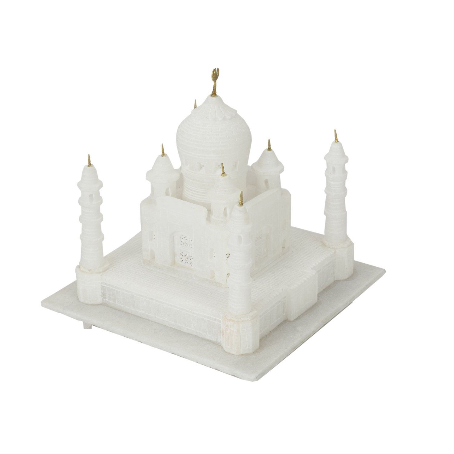 CARRY ME Indian White Marble Handmade Agra Taj Mahal Replica Model-White (6 INCH)