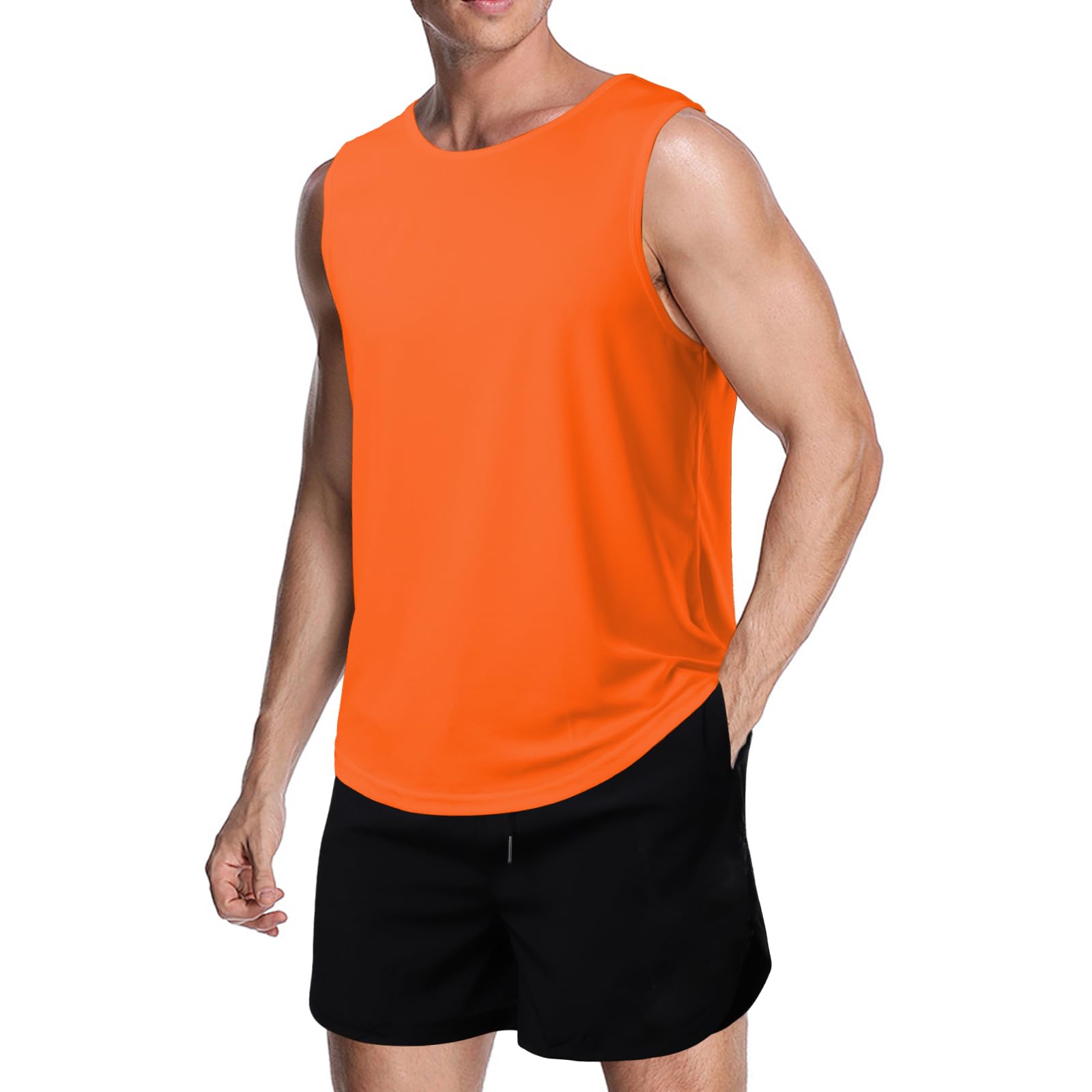 meioro Herren Mesh Tank Top, Atmungsaktives Ärmellose Shirt Angepasste Muskelshirt, Sport Rundhals Tank Tops Männer Sommer Gym Workout Funktionsshirt Bodybuilding Fitness Unterhemd
