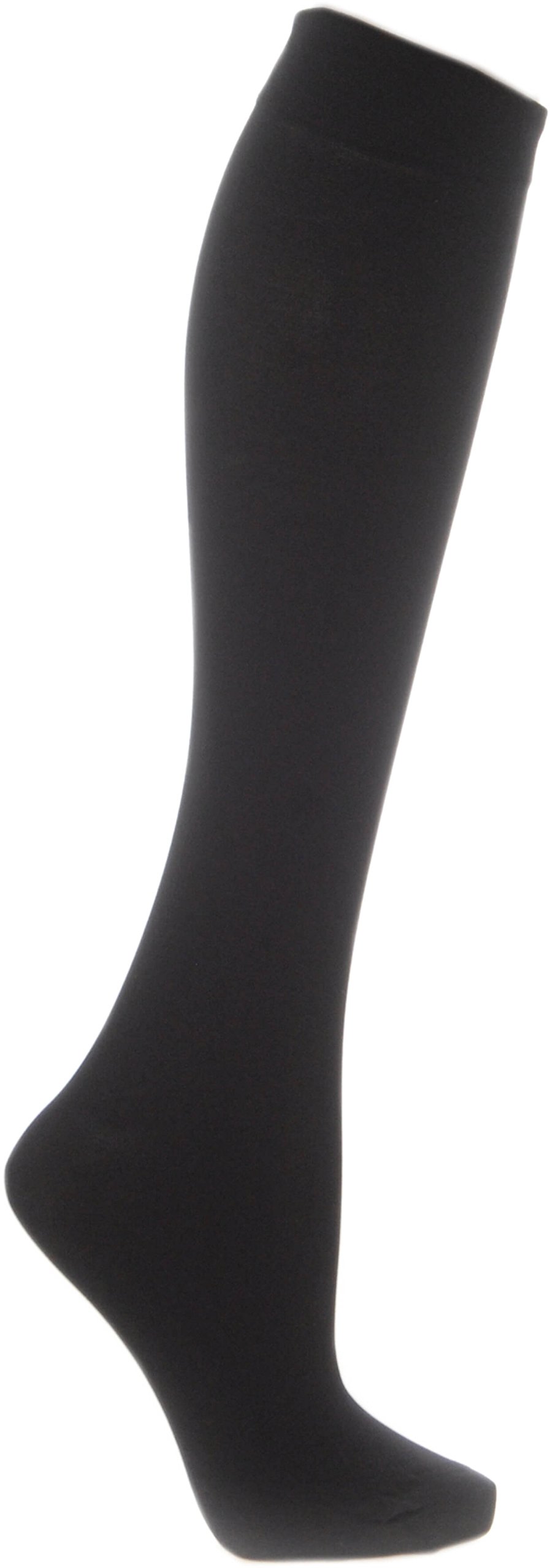 Cosyfeet Extra Roomy Opaque Knee Highs 80 Denier - Black - One Size Fits All