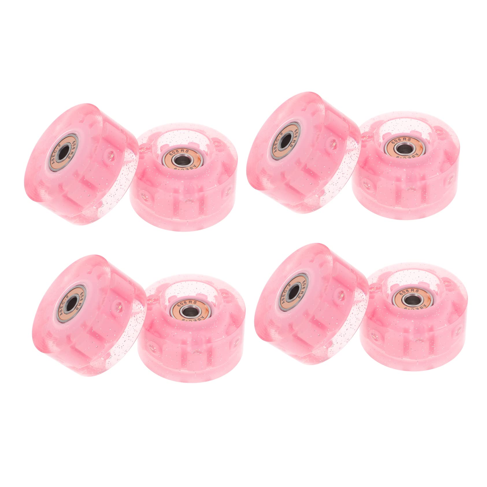 GANAZONO Skate Wheel Set 8pcs Light-up Inline Skates Wheels for Men's Double Row Assembly Tool