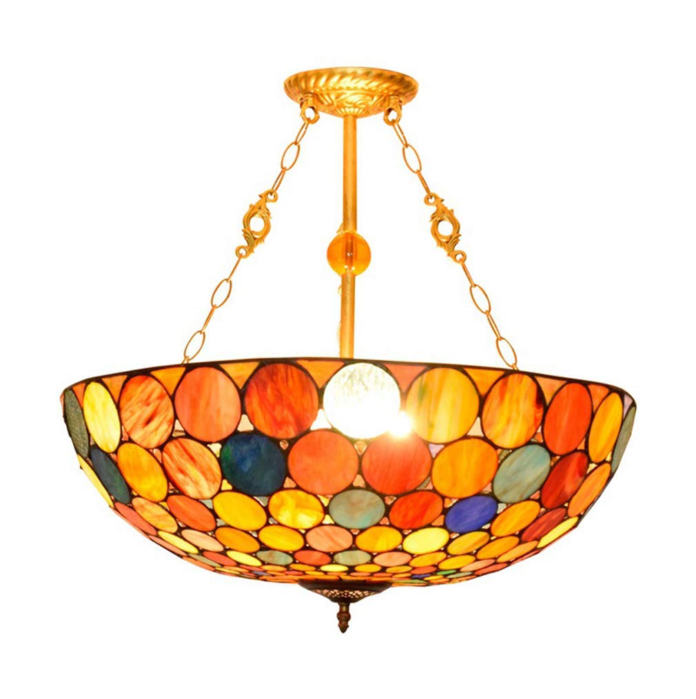 YNIYUJKL Modern And Simple Pendant Light, Tiffany-Style Anti-Chandelier Lighting, 60Cm Stained Glass Bohemian Ceiling Hanging Lamp, Used In Hotels, Restaurants, Living Rooms