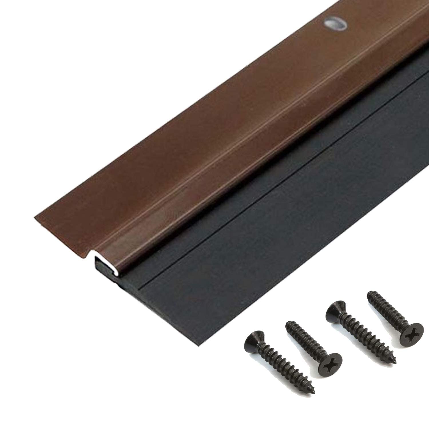 YGM Acoustic Foams® Door Draft Stopper (Set of 6) Under Door Seal for Exterior or Interior Doors, 36/93 cm, Anti Rust, Weather Stripping Noise Stopper with 24 Screws (Brown Colour, Black Rubber) (B0C7HGP68Z) Amazon Price History, Amazon Price Tracker