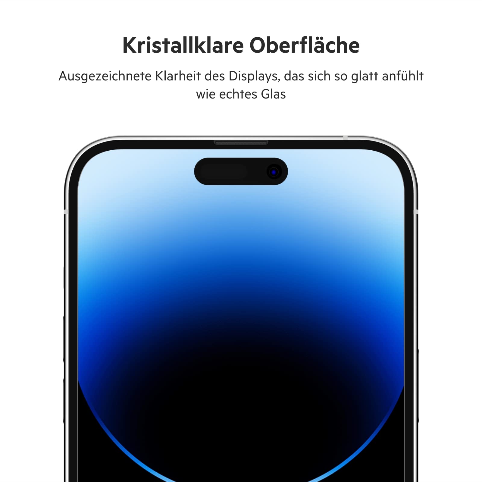 Belkin UltraGlass iPhone 14 Pro Max Displayschutz, antimikrobielle Beschichtung, einfache blasenfreie Aufbringung mit enthaltener Positionierungsschale, in Tests nachgewiesener Härtegrad von 9H