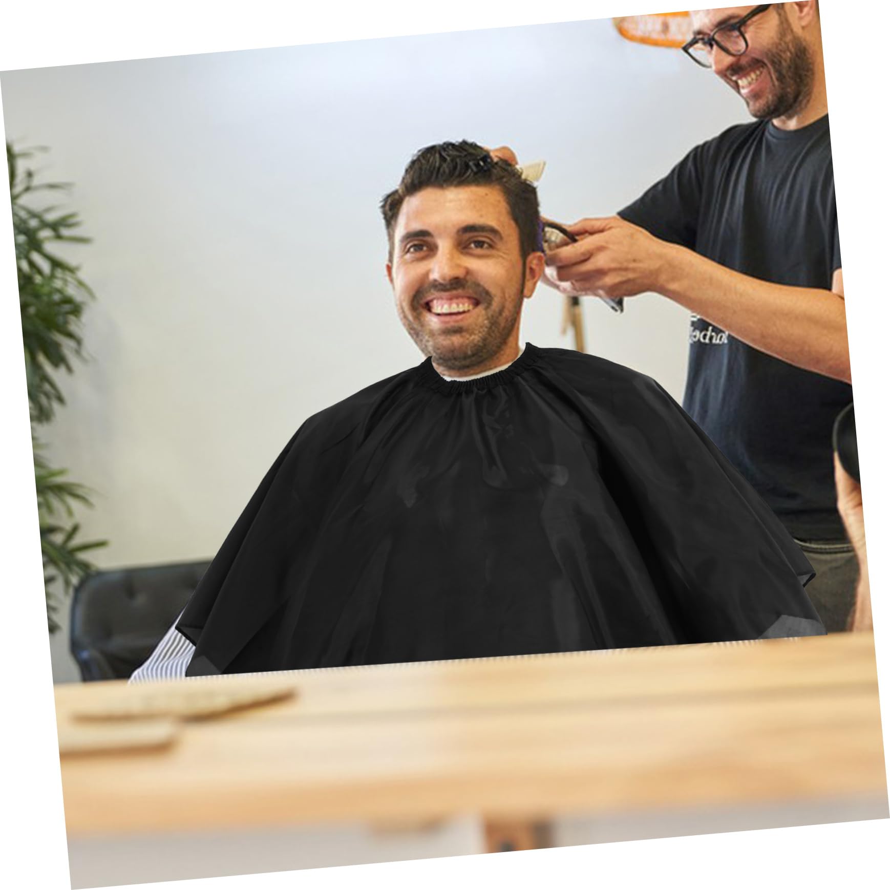 Juego de Tijeras para Cortar el Pelo Profesional de Acero Inoxidable Negro, Resistentes Enredos para Peluquería en Casa o Salón