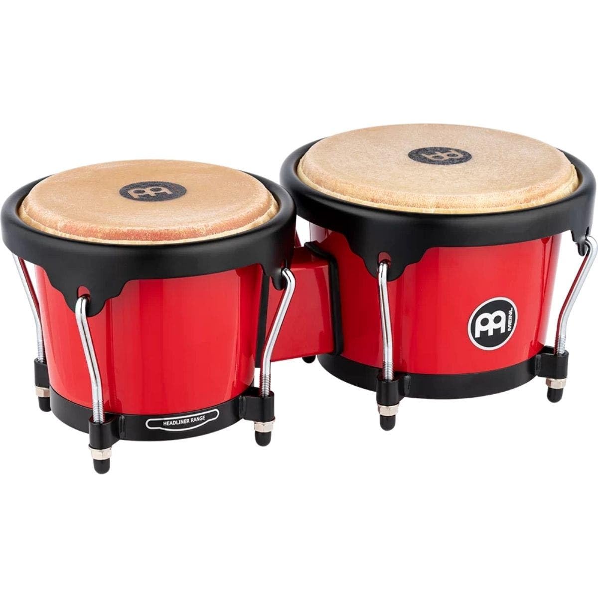Meinl Percussion Bongos Hand Drum Set 6.5" and 7.5" with Synthetic Shells and Tuning Key — NOT Made in China — Journey Series, 2-Year Warranty (HB50R)