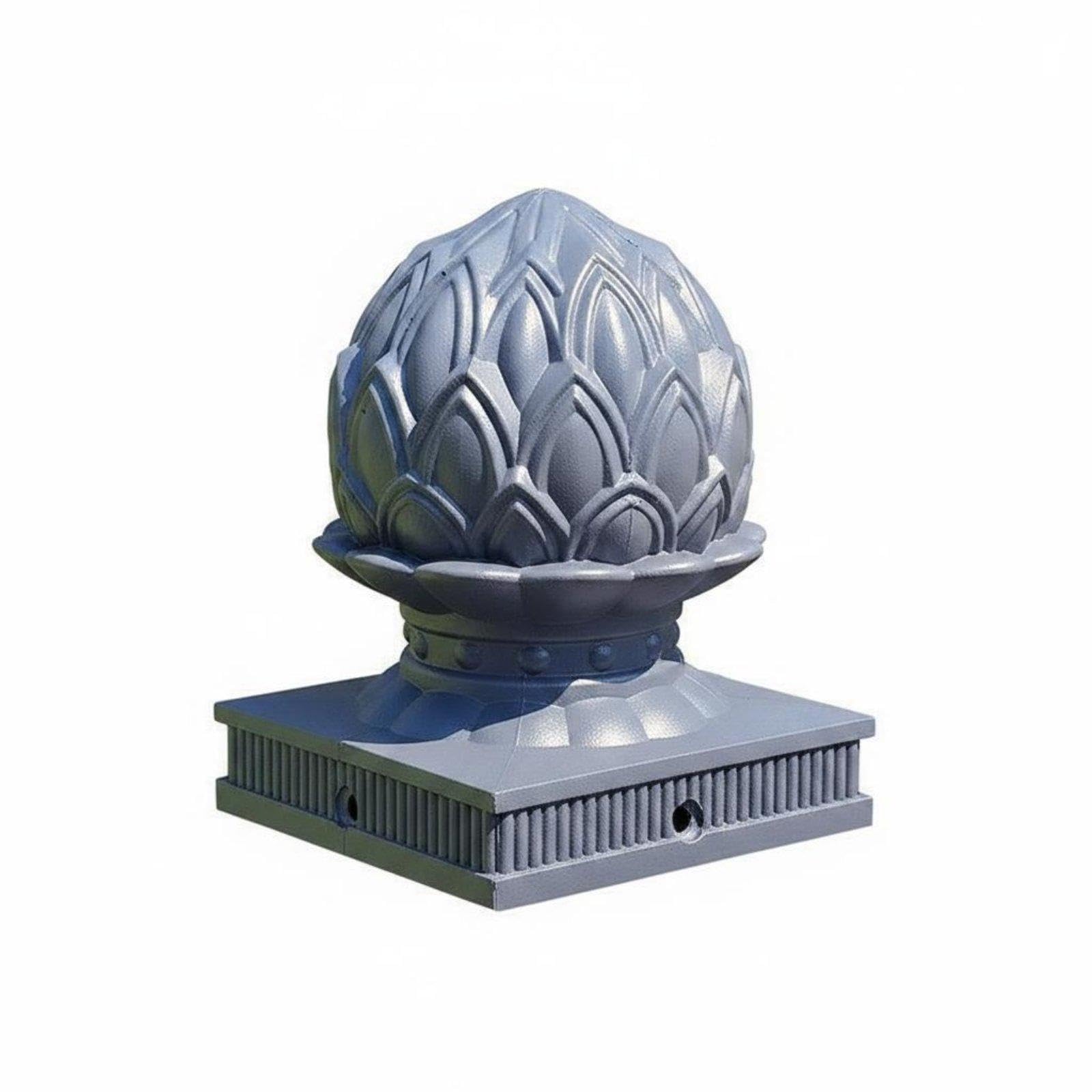 Pillar Cap Aluminum Pillar Cap Low Maintenance Square Pillar Top Cover for Courtyard, Garden Gray Lotus | Landscape & Walkway Lights | Outdoor Lighting | Yard Garden & Outdoor Living-image-36