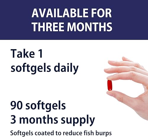 Miniatura 5 de Dr. Brian Royal Red Omega 3 1200, suplemento de aceite de pescado con aceite de pescado EPA y DHA Omega 3 contiene vitamina D, E Omega 3 mejora el