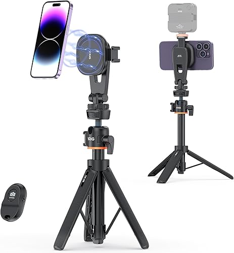 VRIG TrĂpode magnĂ©tico para telĂ©fono celular, compatible con MagSafe, TP-06+MG-03 TrĂpode para telĂ©fono de 21.6 pulgadas extensible magnĂ©tico selfie VRIG TrĂpode magnĂ©tico para telĂ©fono celular, compatible con MagSafe, TP-06+MG-03 TrĂpode para telĂ©fono de 21.6 pulgadas extensible magnĂ©tico selfie