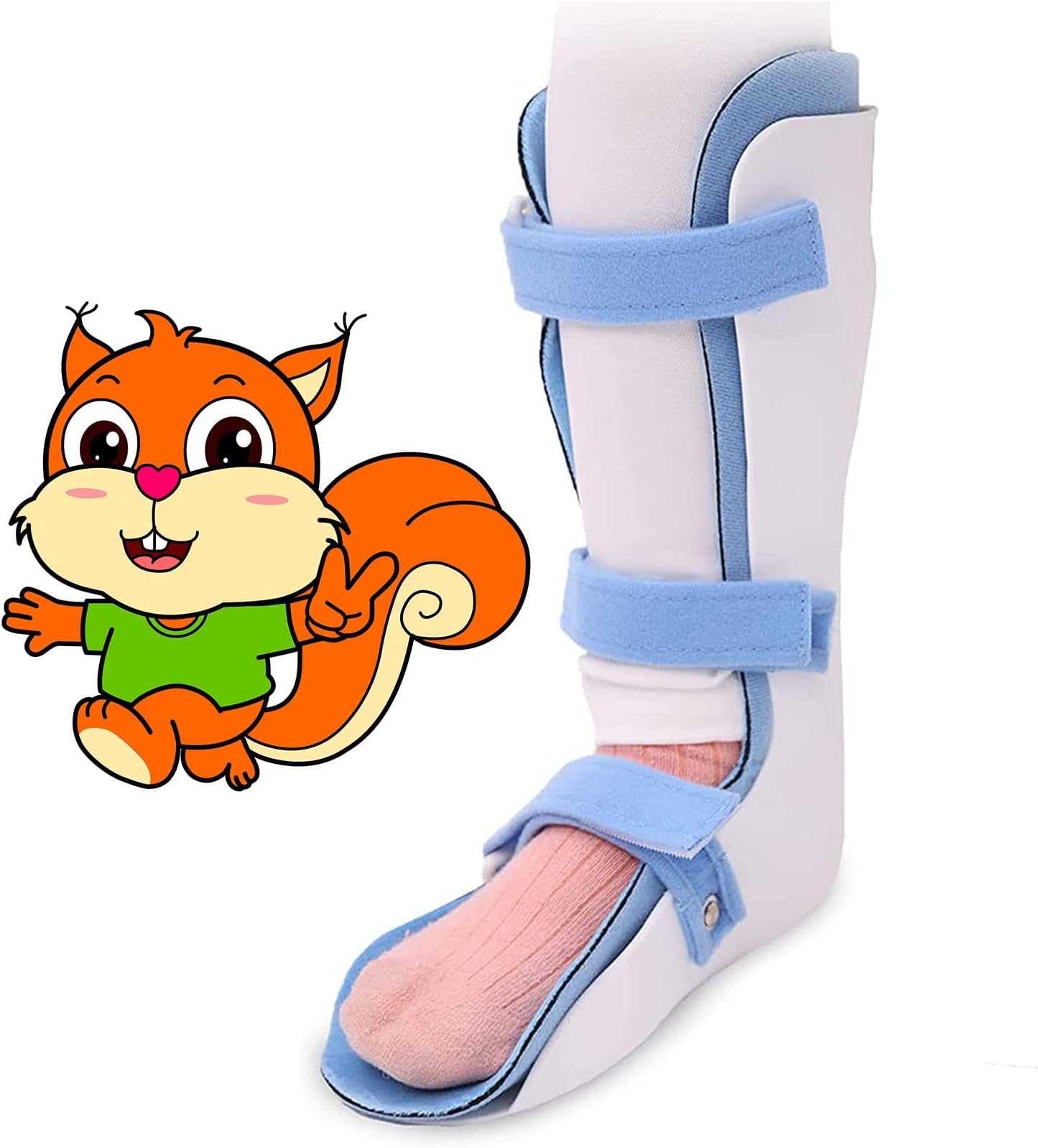 Kids AFO Drop Foot Brace Baby Ankle Foot Orthosis Night Splint for Children Toddler Pediatric Strephenopodia Support Strephexopodia Splint Walking with Shoes or Sleeping (Medium-Right)
