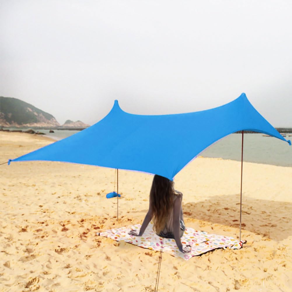 Tente De Plage Paravent Plage Abris De Beach Coupe-Vent avec Protection UV