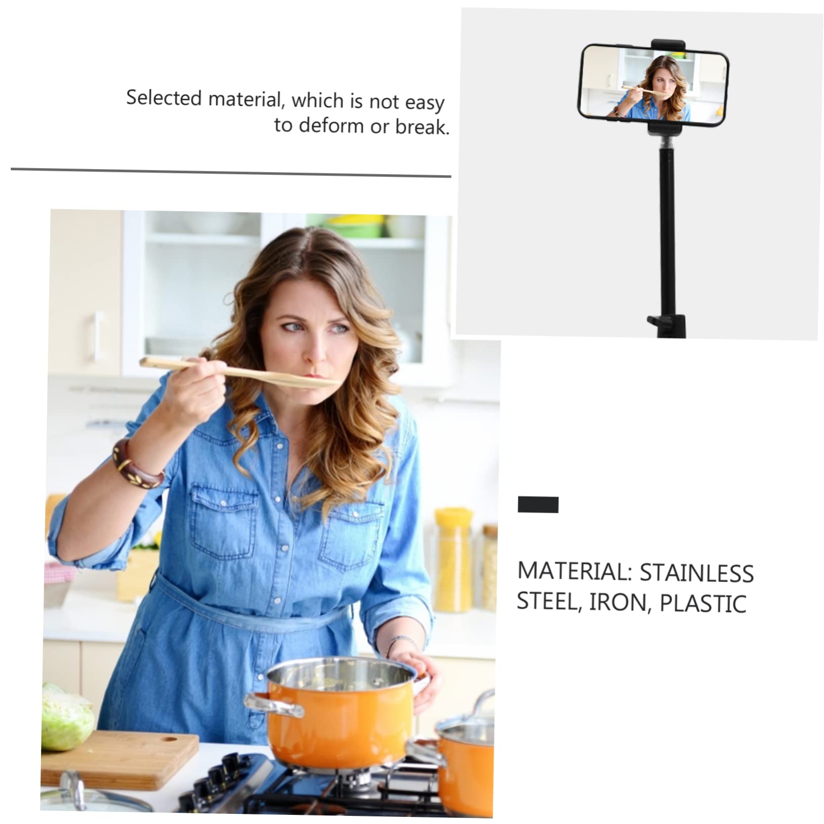KOMBIUDA 1 Set Smartphone per Live Streaming Treppiede e Resistente per Videochiamate e Fotografia Compatibile con Dispositivi Facile Riporre e Utilizzare
