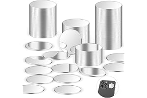 Lusofie Acrylic Circle Mini Mirrors for Crafts (1 Inch) - Pack of 100