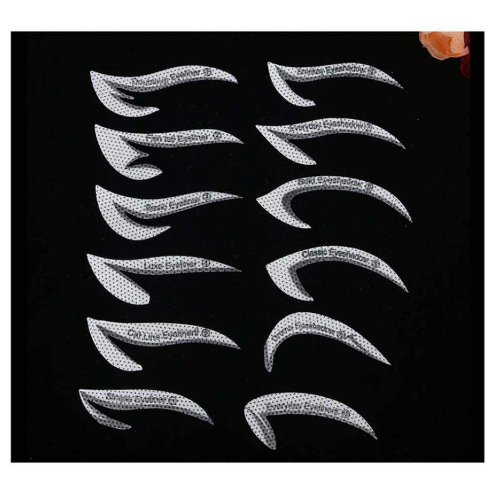 Professional Eyeliner Eyebrow Stencil Eyeshadow Stencil Set Nonwoven