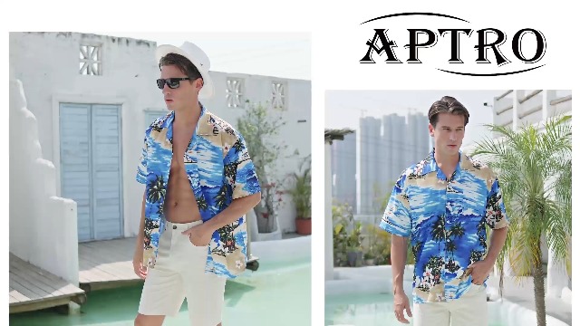 DAY8 Uomo DAY8 Tute Uomo Estive Floreale Camicia a Maniche Corte + Pantaloncini Set Hawaiana