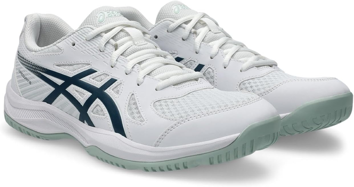 Upcourt 6 Mens Sneaker, White/Tranquil Teal, 7.5 US
