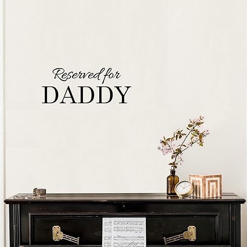 Miniatura 4 de Reservado para papi, calcomanías murales para bricolaje, Día del Padre de hija, hijo, esposa, puertas de niños, calcomanías de pared de vinilo,