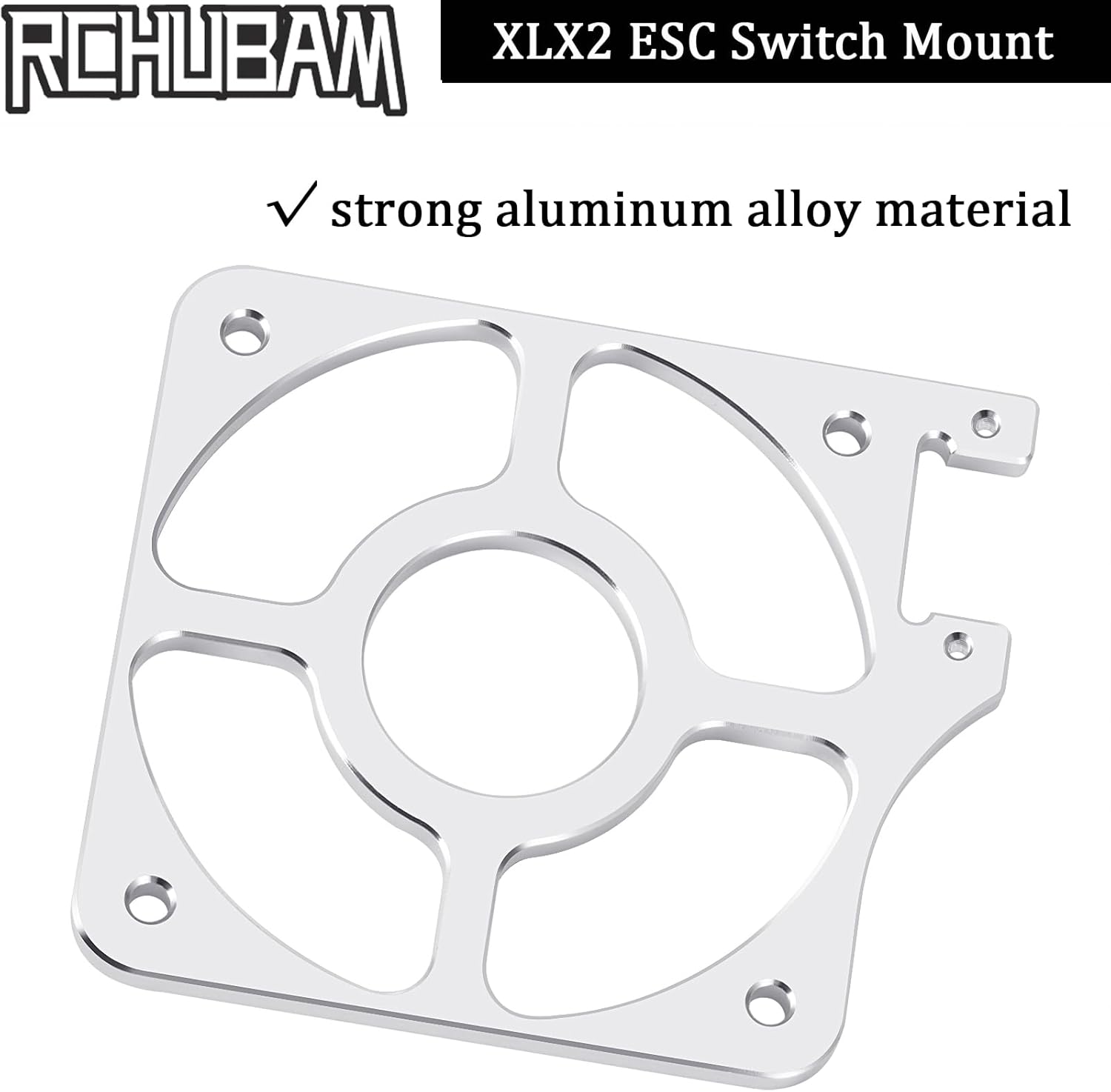 RCHUBAM XLX2 ESC Switch Mount XLX 2 ESC Aluminum On + Off Switch Holder for RC Car Boat Castle Creations XLX2 Electronic Speed Controller Upgrade Part