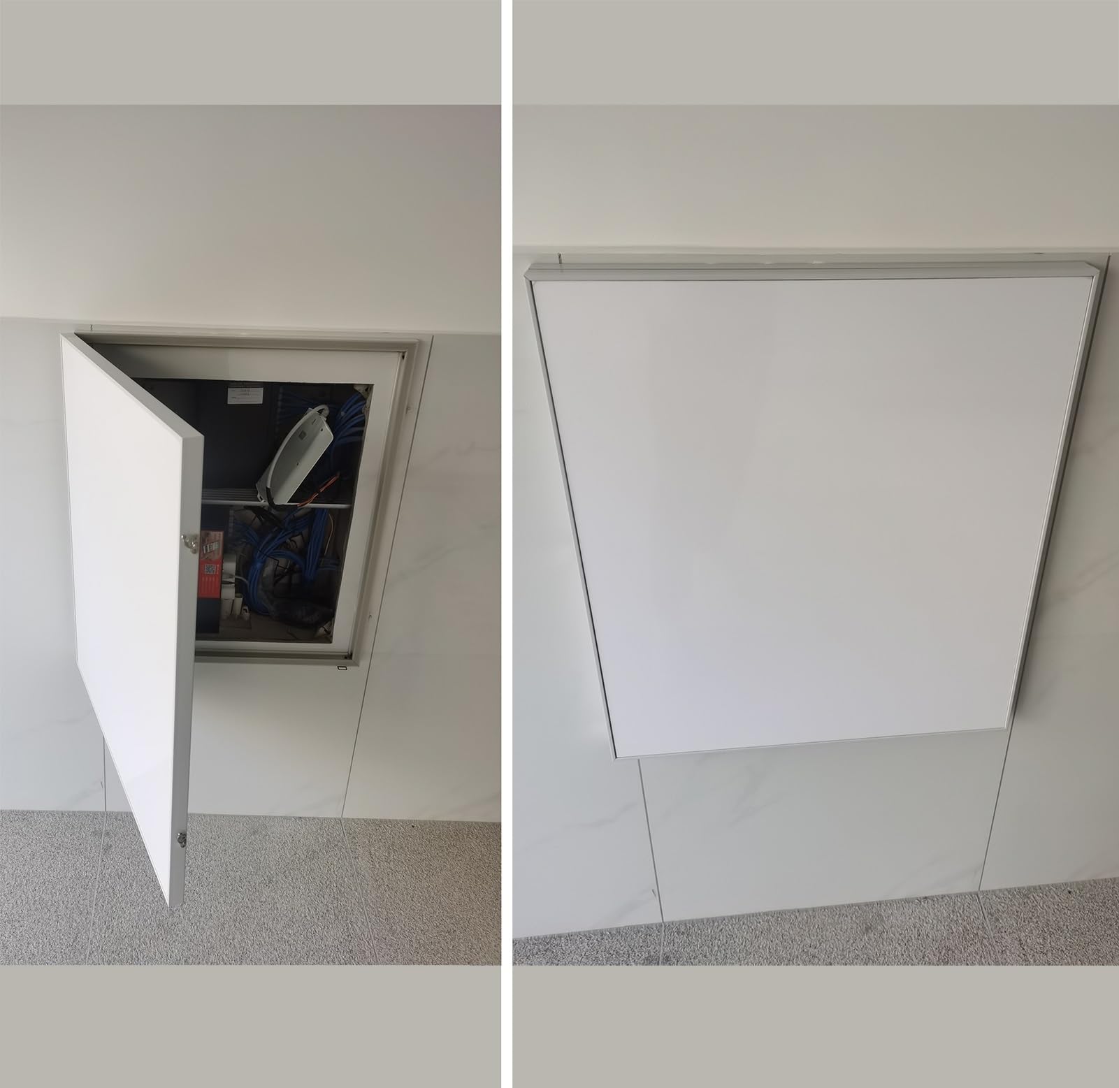Copri Quadro Elettrico Scatola del Contatore Elettrico con Schermo Bianco Decorativa, Coperchio Della Scatola Dell'interruttore Verticale per Nascondere la Scatola dei Fusibili, Coperchio del Pannello