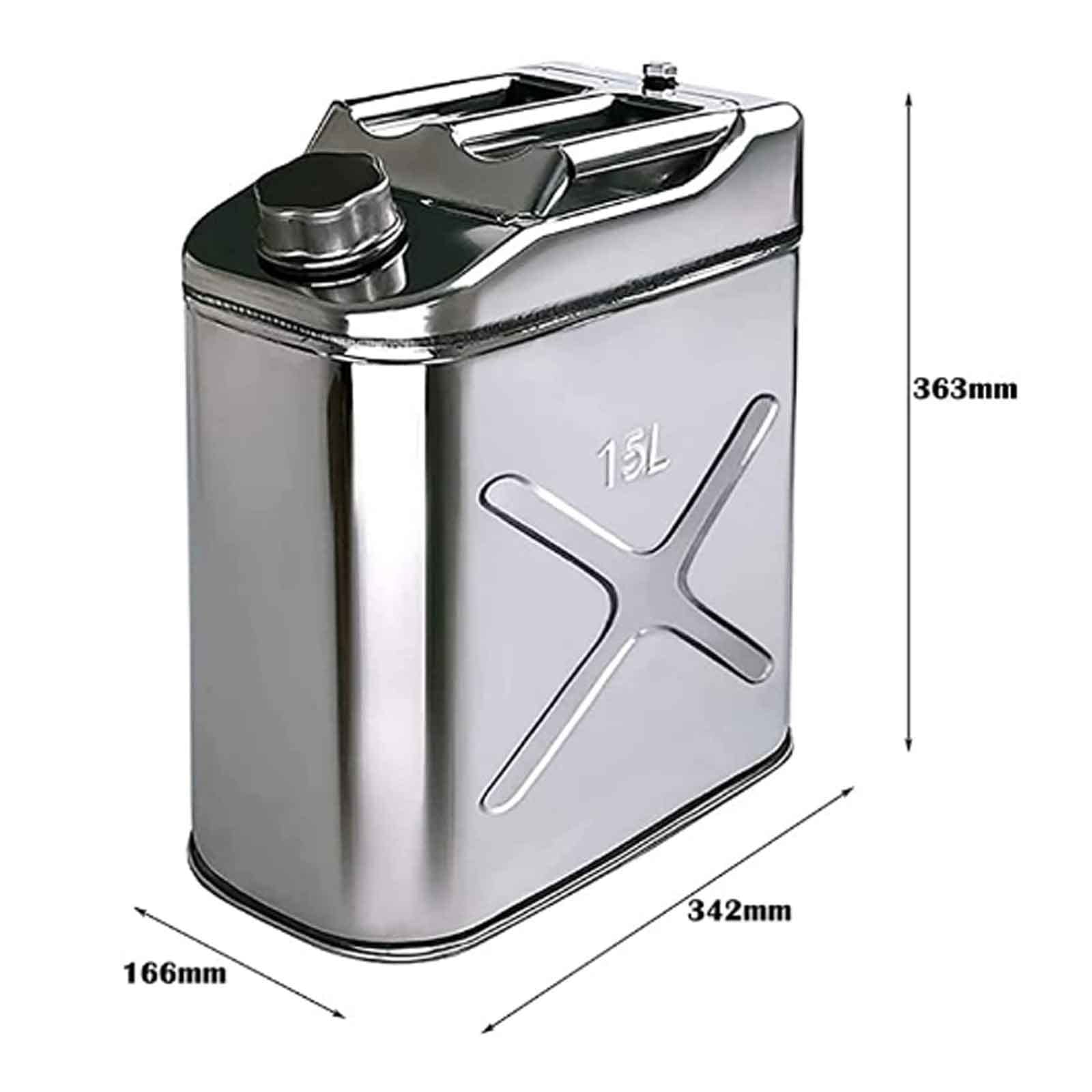 Bidon d'essence, Essence, Diesel, bidon de Carburant, bidons d'essence en métal, réservoir d'essence Portable de 15 L/20 L, conteneur d'essence en Acier Inoxydable 304, réservoir de Stockage