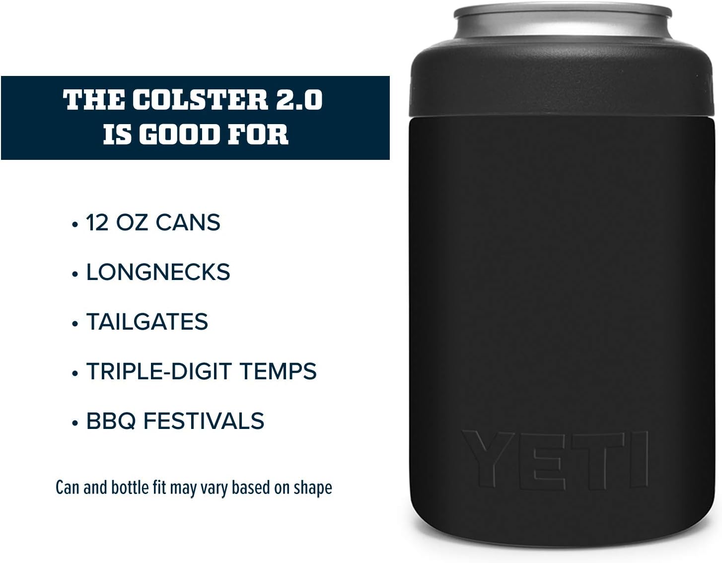 YETI Rambler 12 oz. Colster Can Insulator for Standard Size Cans, Black (NO CAN INSERT) - Image 4