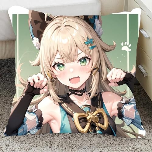 YYATT Almohada de Peluche para Kirara 35 * 35cm, Cojín de Dibujos Animados de Doble Cara, Una Linda Almohada de Peluche para Jugadores,6 YYATT Almohada de Peluche para Kirara 35 * 35cm, Cojín de Dibujos Animados de Doble Cara, Una Linda Almohada de Peluche para Jugadores,6