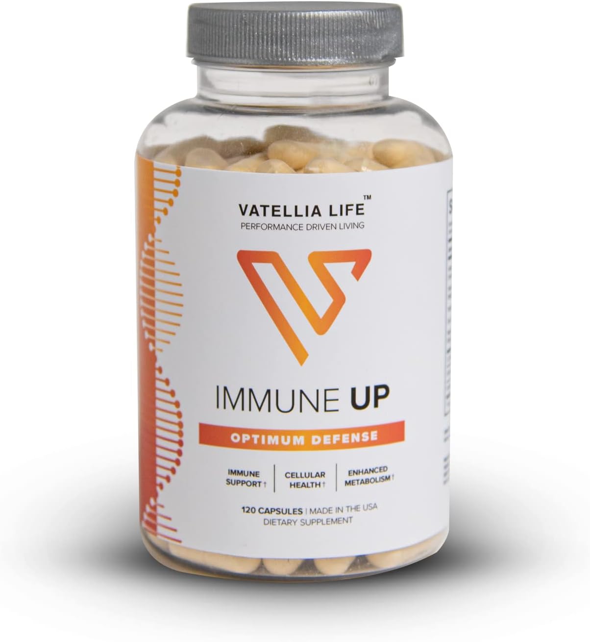 Vatellia Life Immune Up High-Absorption Vitamin C, D3, A + Zinc | Immune Support | Improve Cellular Health | Microbial Defense | 120 Capsules (60 Day Supply)