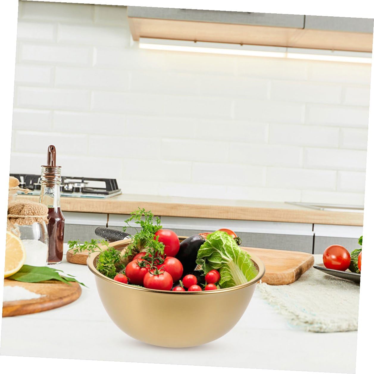 Edelstahl Küchensieb 2 Stück 24cm Gemüsewaschkorb Mit Feinem Metallsieb Abtropfkorb Für Reis Und Obst Küchenutensilien Haushalt