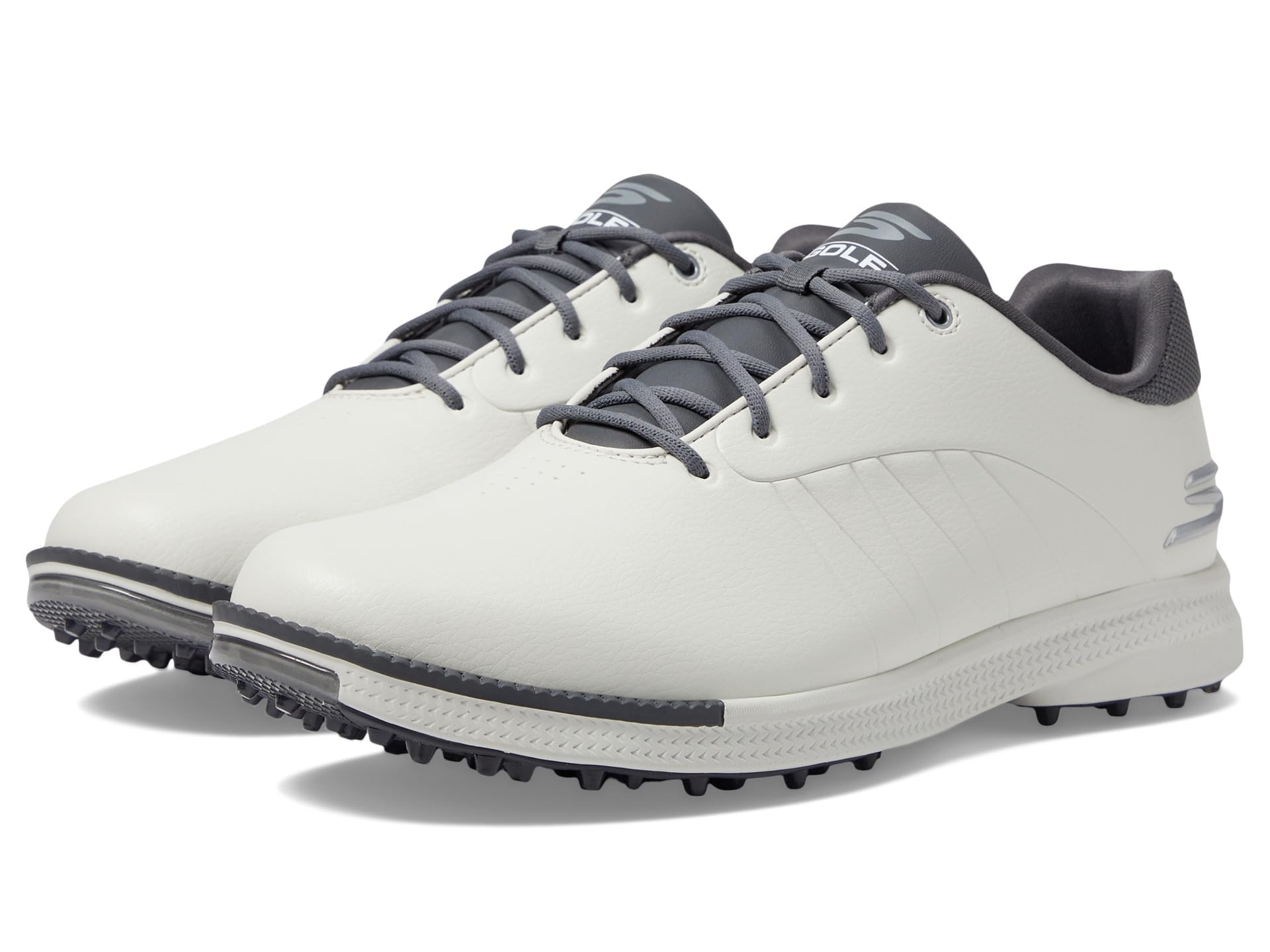 Skechers Men's Tempo Golf Shoes Without Spikes, Waterproof, Lightweight Basketball, Natural Grey, 10.5 UK