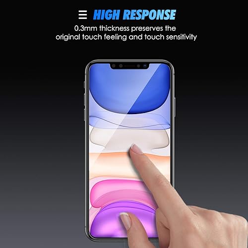 Miniatura 7 de Protector de pantalla para iPhone XC, cristal templado resistente a los arañazos, 4 unidades