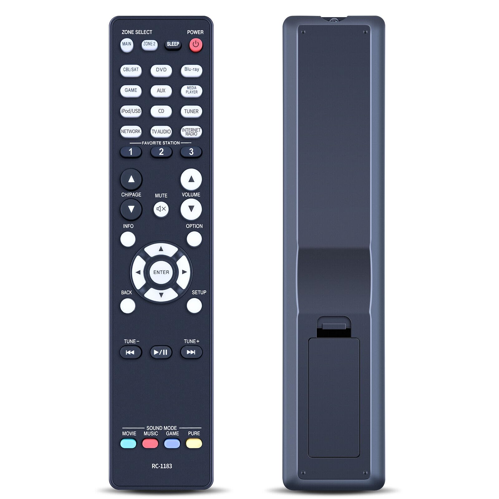 RC-1183 Replacement Remote Control for Denon AV Receiver Compatible with AVR-X2000 AVRX2000 RC1183