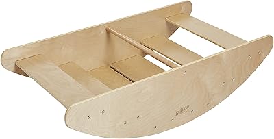 ECR4Kids Rocking Boat and Steps, Play Center, Natural
