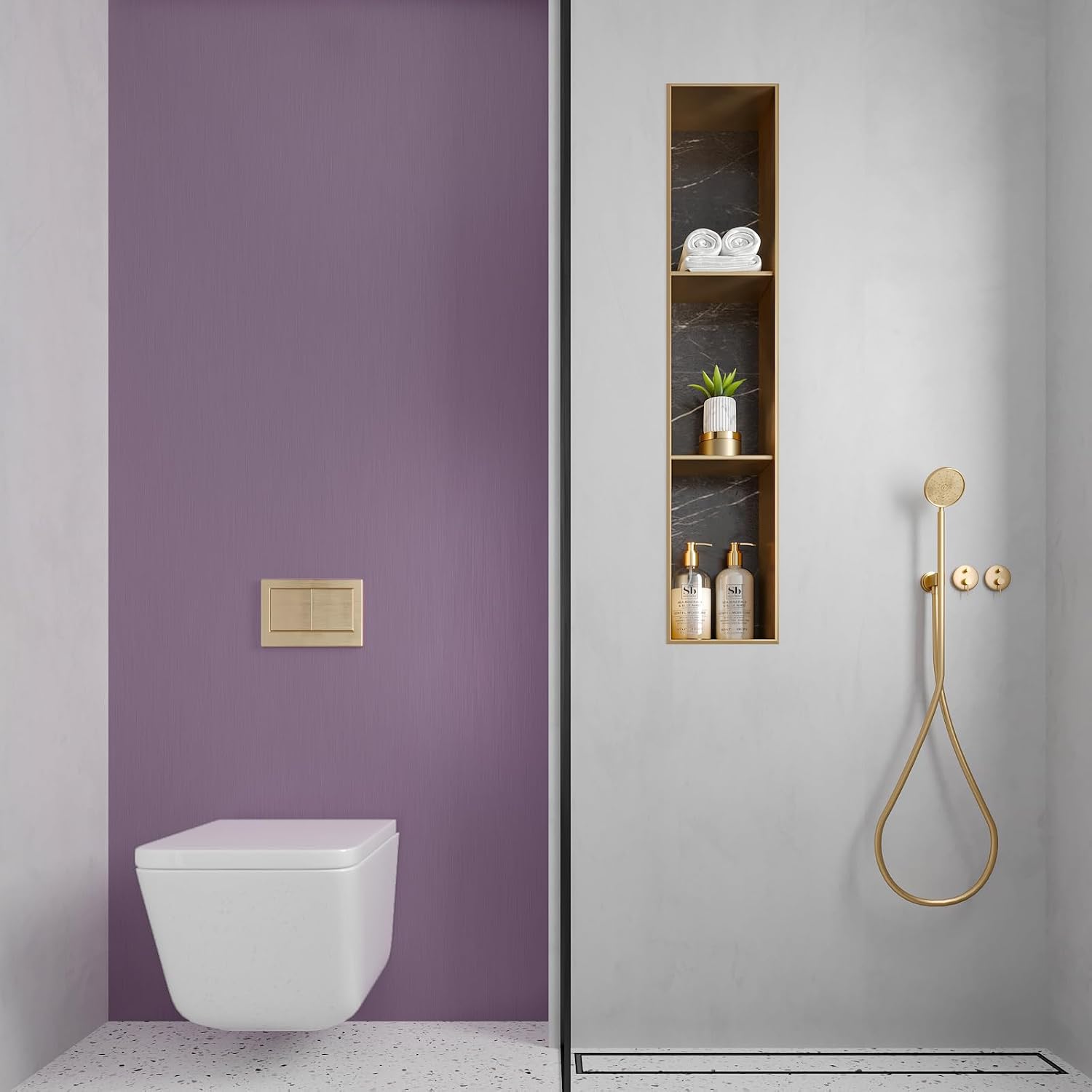 CHIHUT Purple Brushed Metal Stainless Steel Contact Paper 17.7"x236" Peel and Stick Self Adhesive Wallpaper Removable Waterproof Oil-Proof Vinyl Film for Kitchen Appliances Cabinets Bathroom Walls