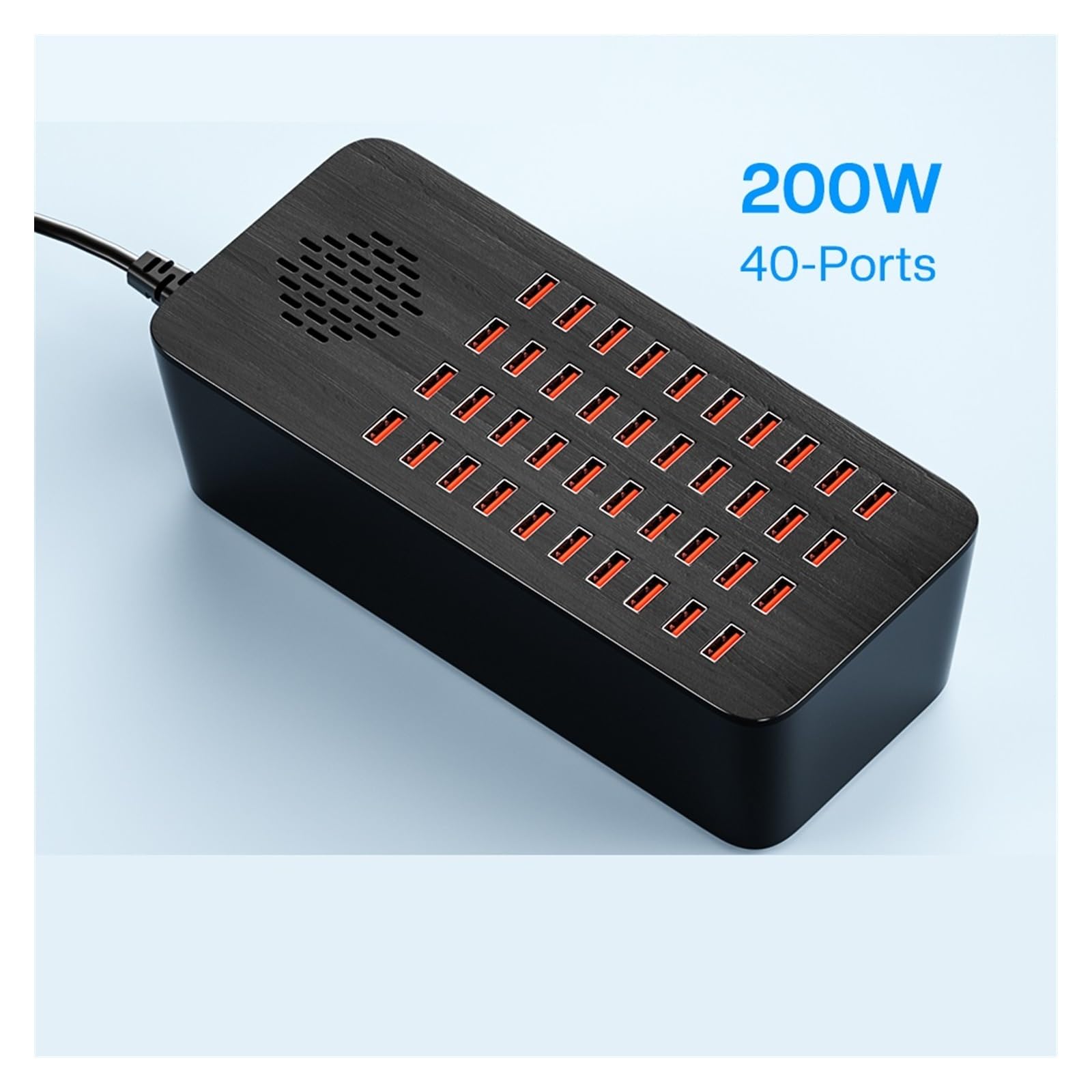 EDEDE Chargeur USB Multiple, Chargeur USB Ports Multiples 200W 40A 40 Ports, Station de Charge USB, Adaptateur de Chargeur de téléphone, Chargeur Multiple pour Smartphone(ASA5B 10Ports)