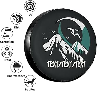 Custom Spare Tire Cover Personalized Wheel Tires Cover Protectors Add Your Photo Text Logo,Waterproof Universal Durable Tire Protector for Jeep Wrangler Trailer Rv SUV Travel Camper All Vehicle（17in）