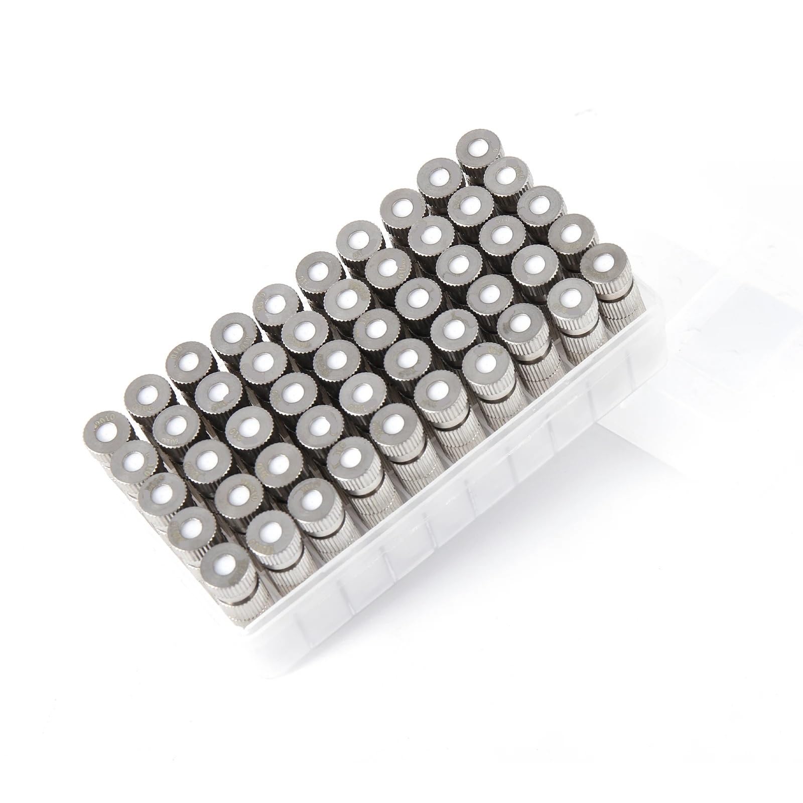 SOHNVWTGD 50Pcs High Pressure Misting Nozzle with Fier Humidify Cooling Landscaping Watering Fog Sprayer 3/16" Thread(0.15mm)